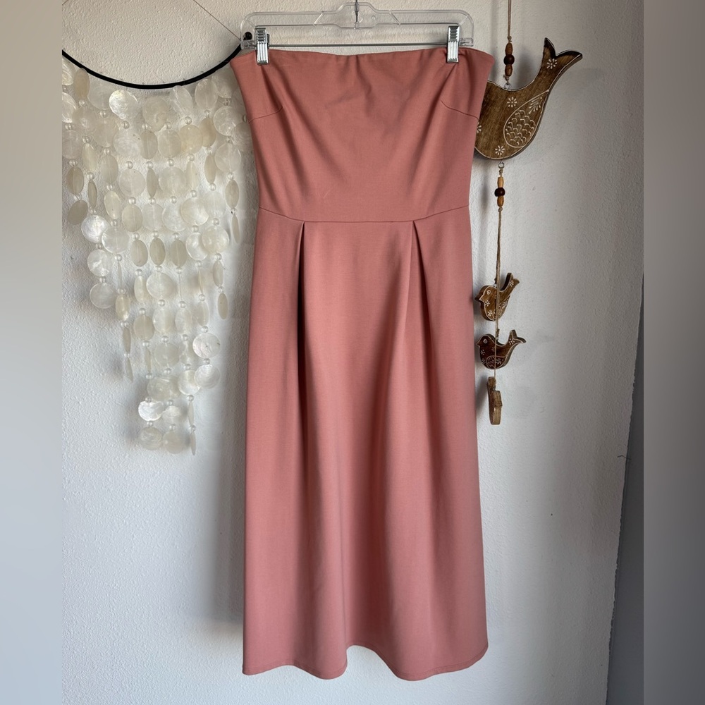 NWT | Charles Henry Pink Strapless Sundress Size M